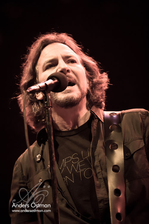 Konsertfoto - Pearl Jam Globen, Eddie Vedder - Fotograf Anders Östman