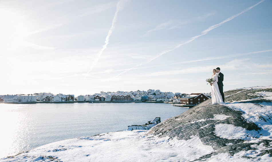 Vinterbröllop, Klädesholmen, Johan & Isabella, Fotograf Anders Östman