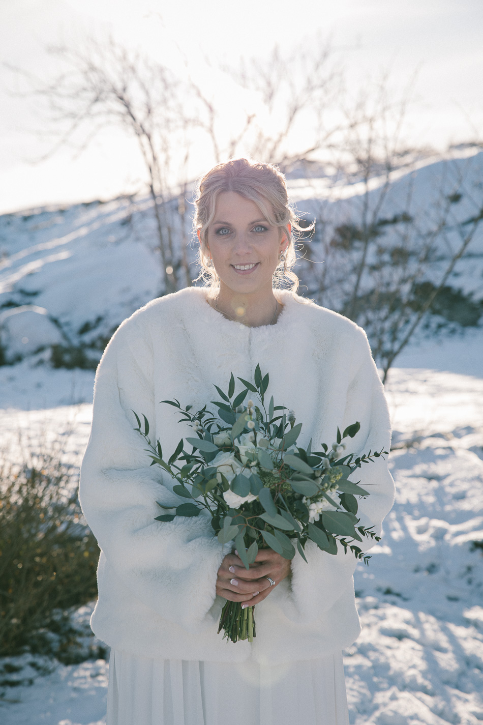 Vinterbröllop, Klädesholmen, Johan & Isabella, Fotograf Anders Östman